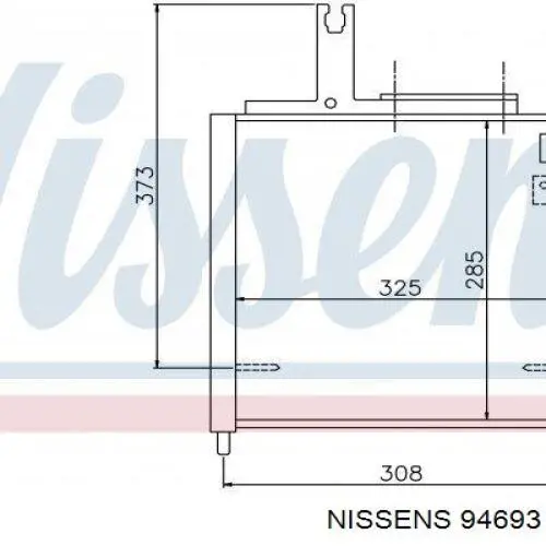 94693 Nissens condensador aire acondicionado