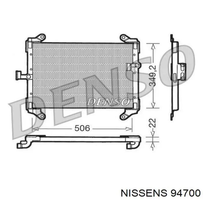 94700 Nissens condensador aire acondicionado