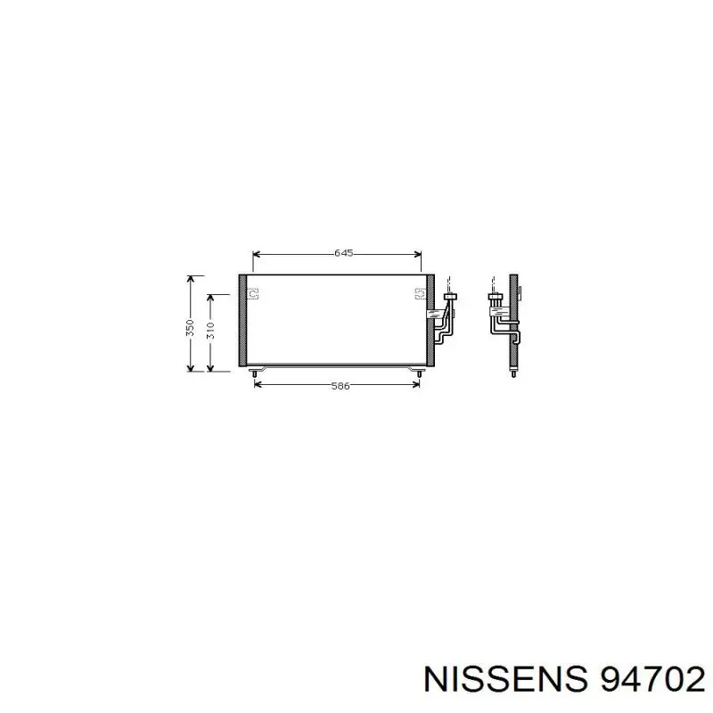 94702 Nissens condensador aire acondicionado