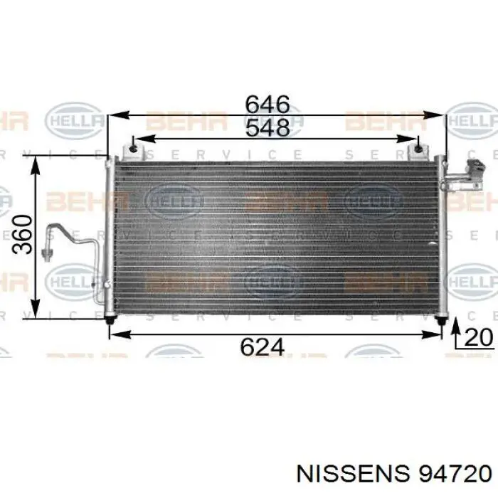 94720 Nissens condensador aire acondicionado