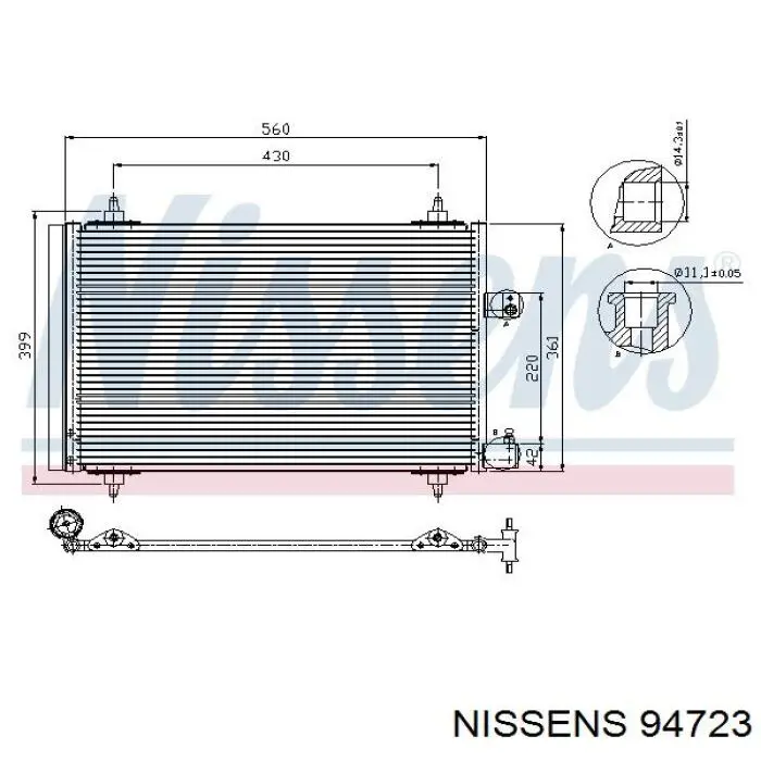 Aire acondicionado capacitor Nissens 94723 precio, desde 73,61 EUR