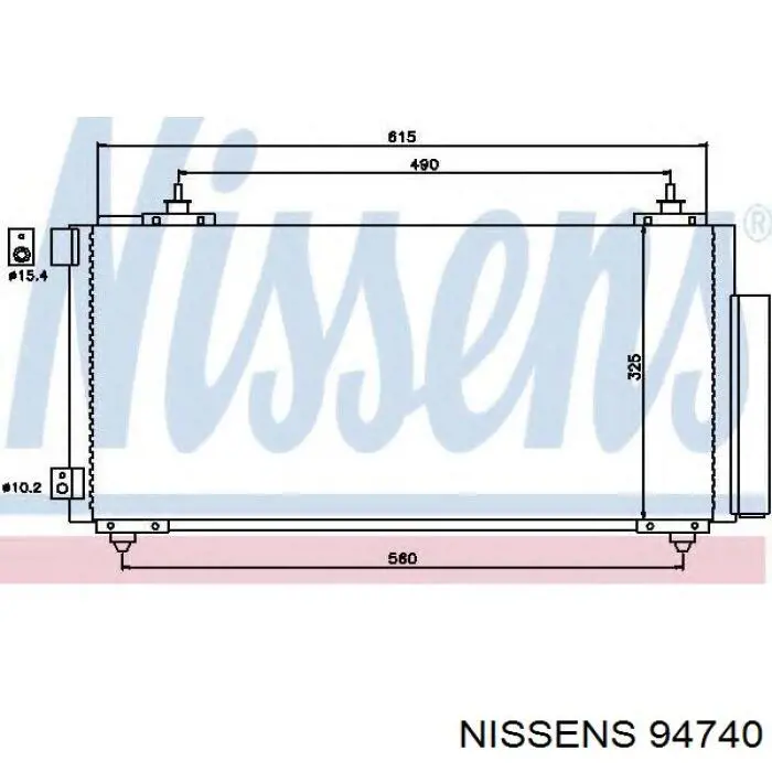 94740 Nissens Radiador de aire acondicionado
