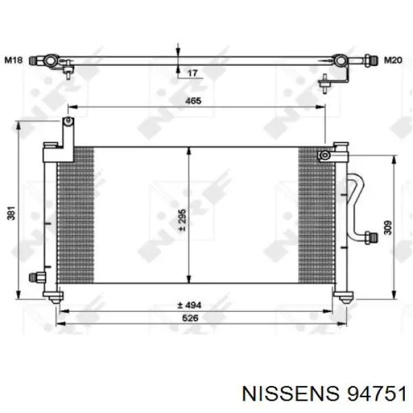 94751 Nissens condensador aire acondicionado