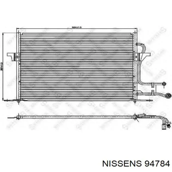 Condensador aire acondicionado 94784 Nissens