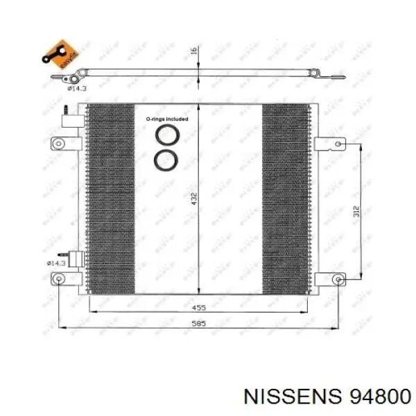 Aire acondicionado capacitor Nissens 94800 precio, desde 108,13 EUR