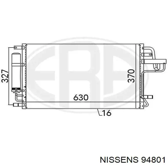 Comprar 94801 Nissens Condensador de aire acondicionado