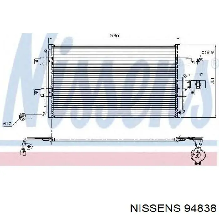 94838 Nissens condensador aire acondicionado