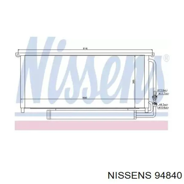 94840 Nissens condensador aire acondicionado