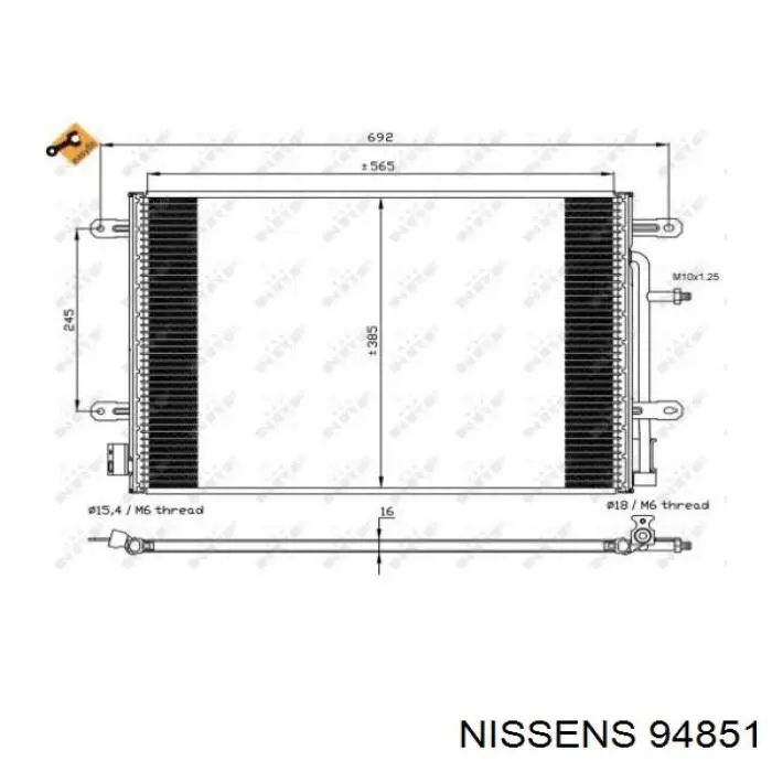 Condensador aire acondicionado AC848240 Maxgear