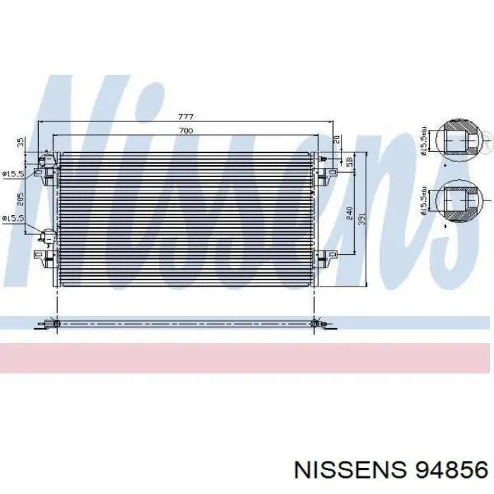 Comprar 94856 Nissens Condensador de aire acondicionado