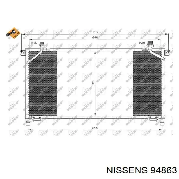 Comprar 94863 Nissens Condensador de aire acondicionado