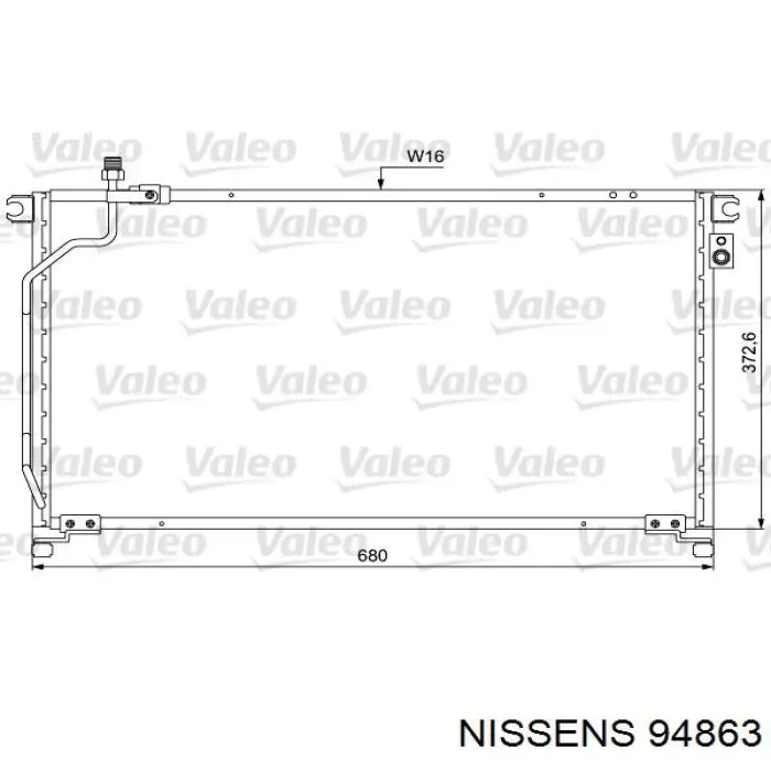 Condensador aire acondicionado 94863 Nissens
