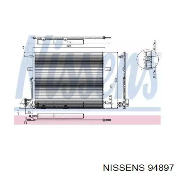 94897 Nissens condensador aire acondicionado