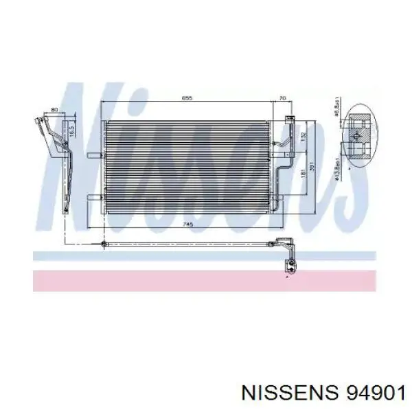 94901 Nissens condensador aire acondicionado