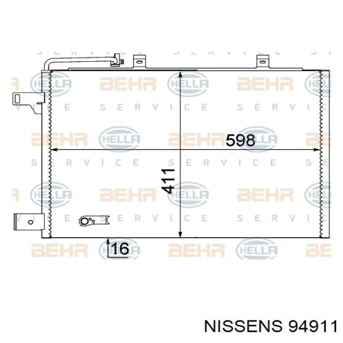 94911 Nissens condensador aire acondicionado