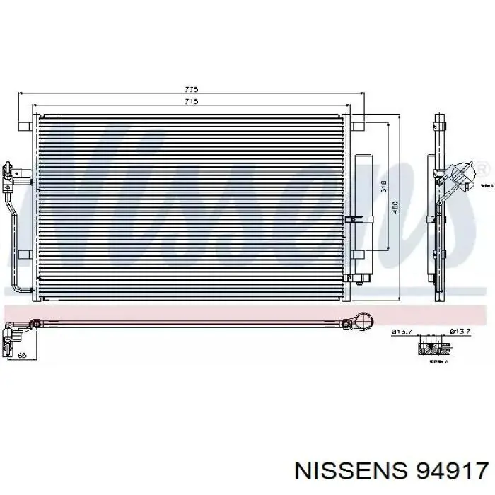94917 Nissens condensador aire acondicionado