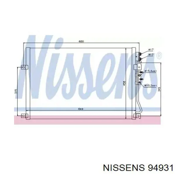 94931 Nissens condensador aire acondicionado