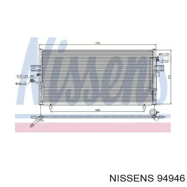 94946 Nissens condensador aire acondicionado
