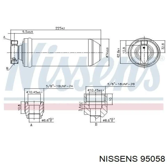 95058 Nissens receptor-secador del aire acondicionado