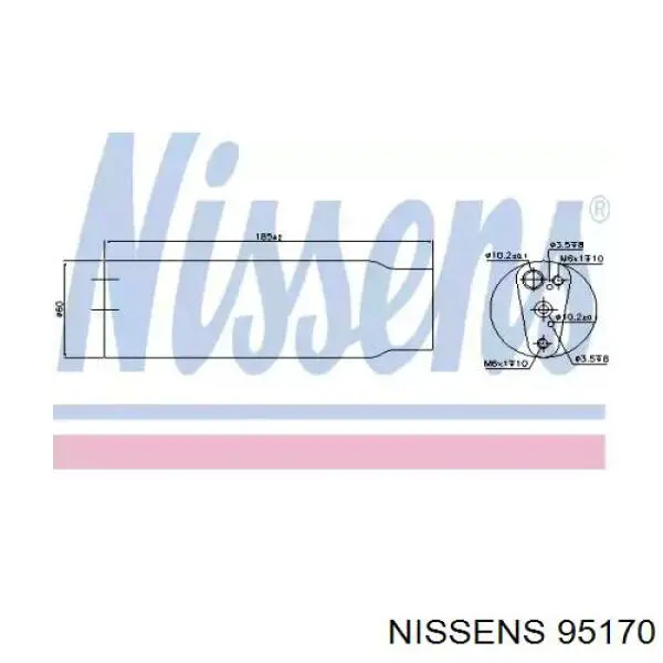95170 Nissens receptor-secador del aire acondicionado