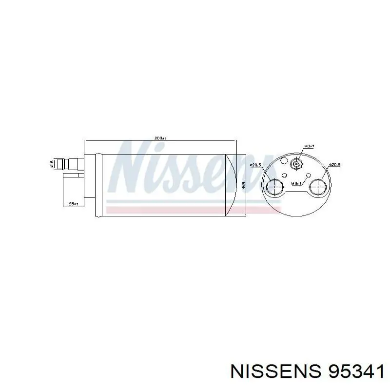95341 Nissens Filtro deshidratante aire acondicionado