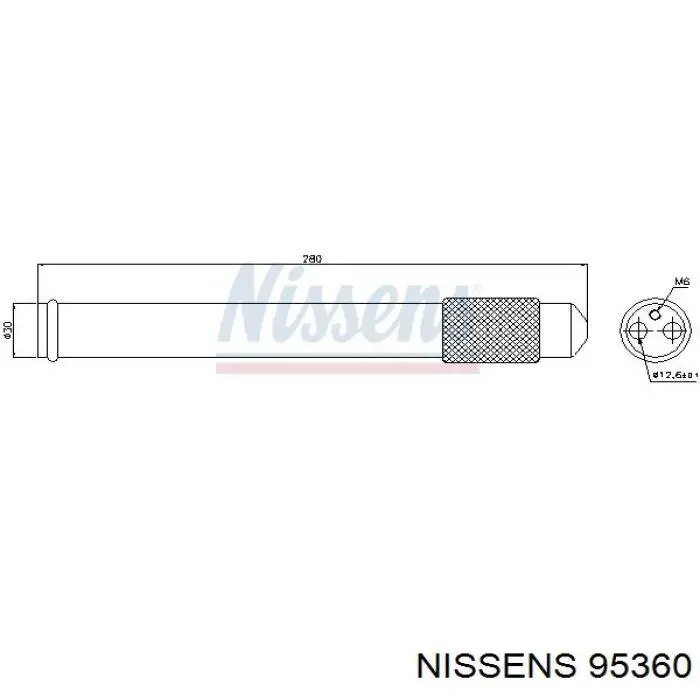 95360 Nissens receptor-secador del aire acondicionado