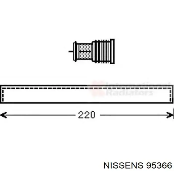 95366 Nissens Filtro deshidratante aire acondicionado