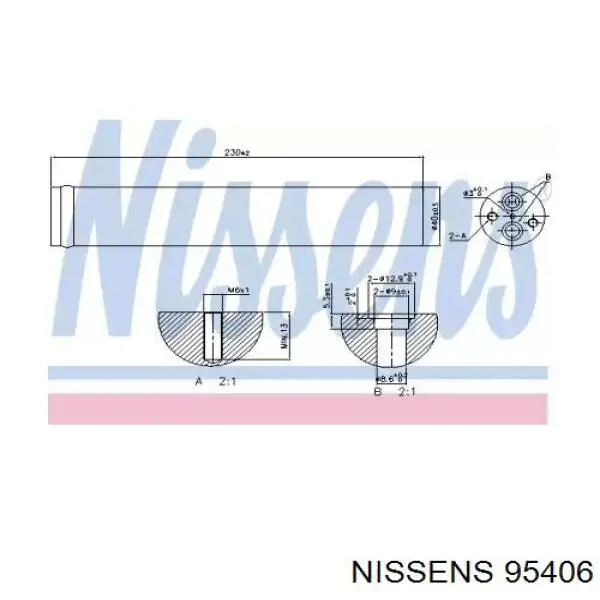 95406 Nissens receptor-secador del aire acondicionado