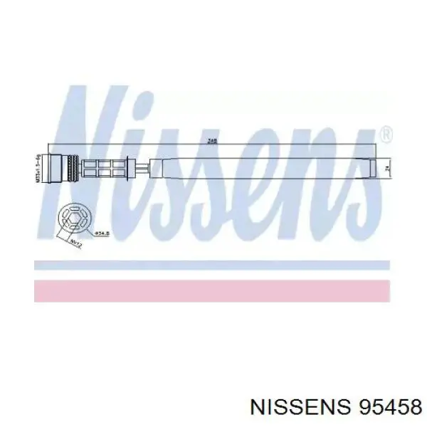 95458 Nissens receptor-secador del aire acondicionado