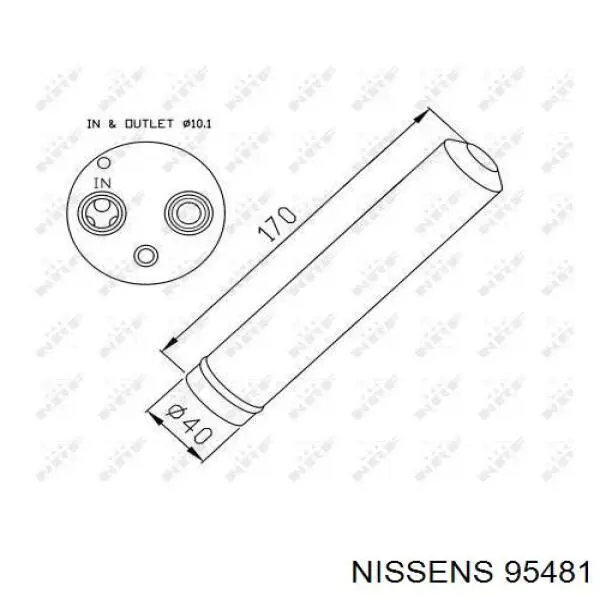 95481 Nissens receptor-secador del aire acondicionado