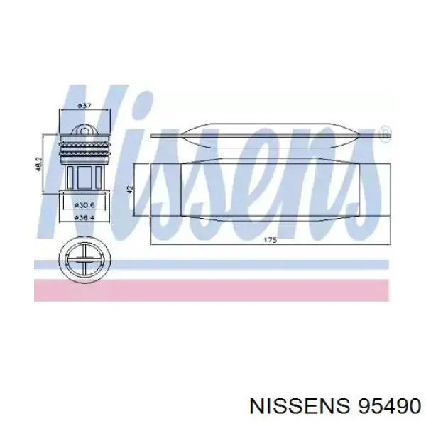 Filtro deshidratador 95490 Nissens