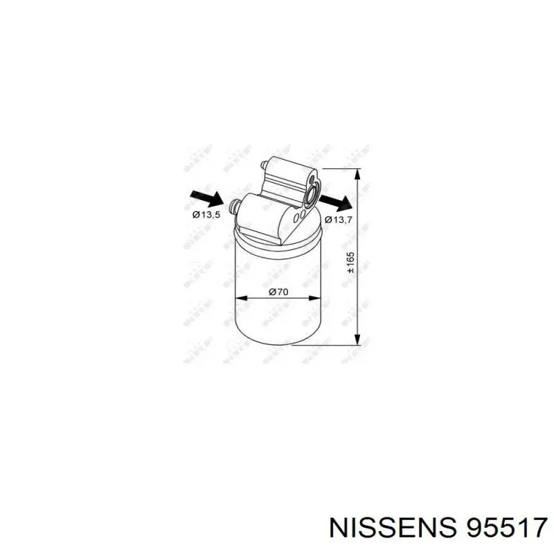 95517 Nissens receptor-secador del aire acondicionado