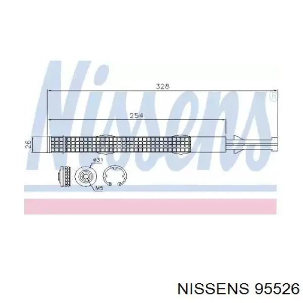 95526 Nissens receptor-secador del aire acondicionado