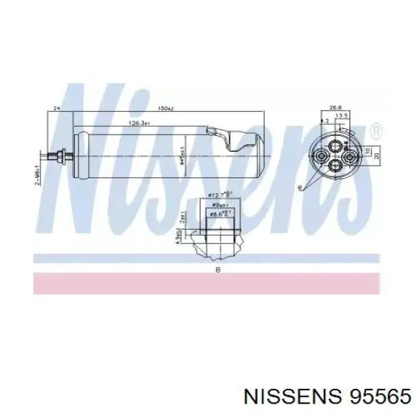 95565 Nissens receptor-secador del aire acondicionado