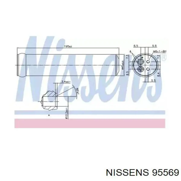 95569 Nissens receptor-secador del aire acondicionado
