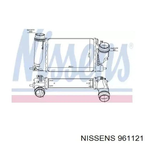 961121 Nissens radiador de aire de admisión