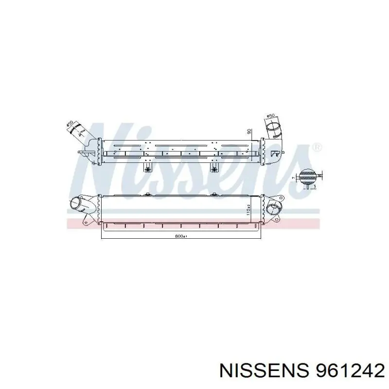 961242 Nissens radiador de aire de admisión