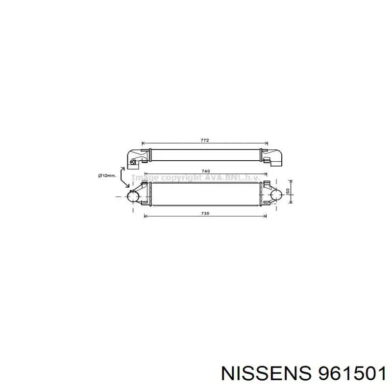 Radiador de aire de admisión Nissens 961501 precio, desde 108,90 EUR