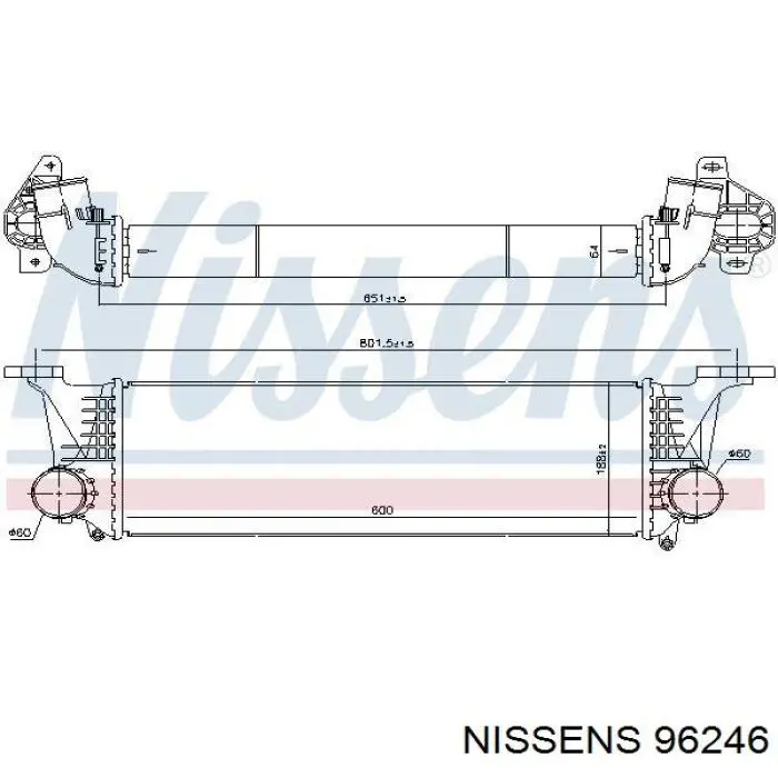 Radiador de aire de admisión Nissens 96246 precio, desde 143,40 EUR