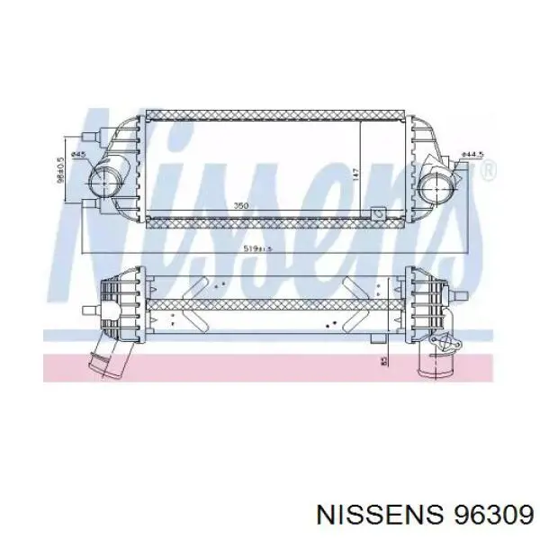 96309 Nissens intercooler
