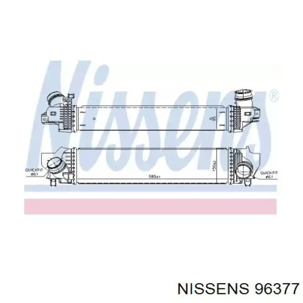 96377 Nissens intercooler