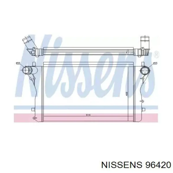 96420 Nissens Radiador de intercooler
