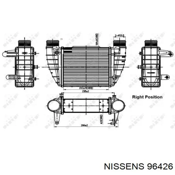 Comprar 96426 Nissens Turbo intercooler