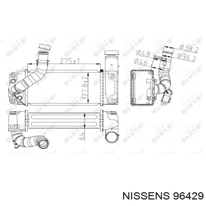 Radiador de aire de admisión Toyota DT4221343070 precio, desde 107,45 EUR