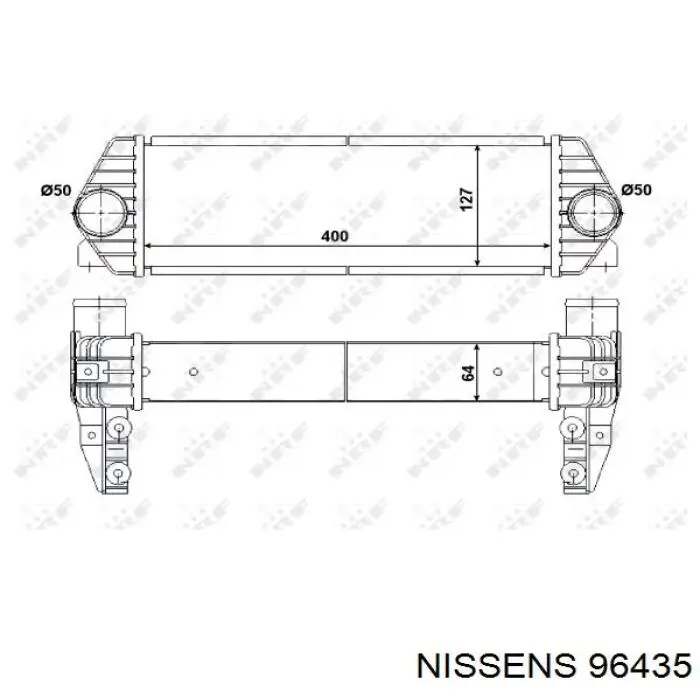 96435 Nissens Radiador de intercooler