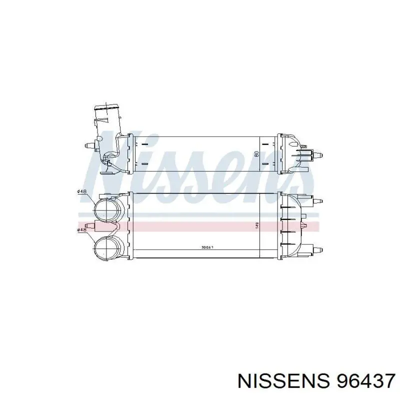 96437 Nissens radiador de aire de admisión