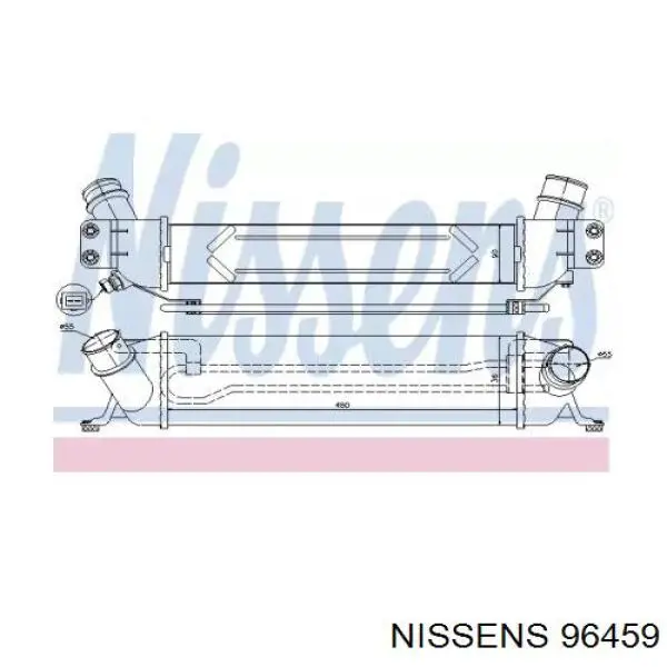 96459 Nissens radiador de aire de admisión