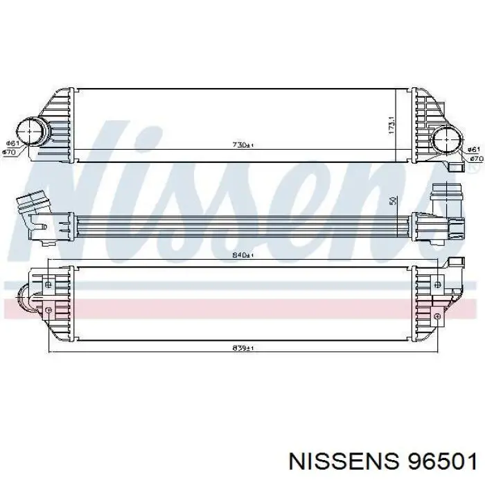 96501 Nissens intercooler