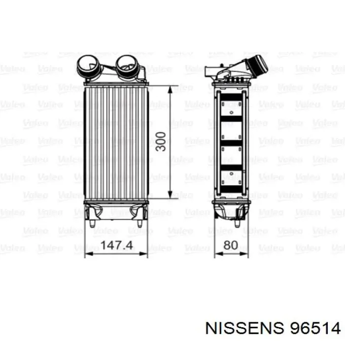 IA2077 Peugeot/Citroen Radiador de intercooler