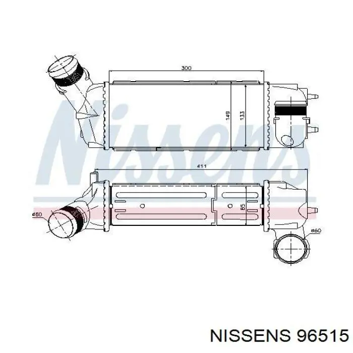 96515 Nissens intercooler